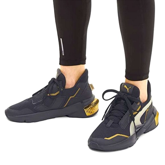 Puma Shoes Authentic Puma Provoke Xt Black Gold Sneakers 75 Poshmark